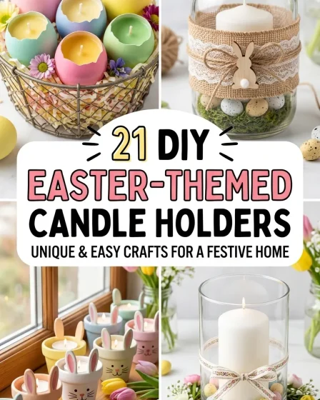 21 DIY Easter-Themed Candle Holders