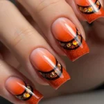 10 Stunning Orange Cat Eye Nails Ideas