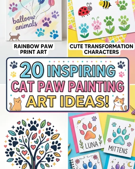 20 Inspiring Cat Paw Painting Art Ideas 20 Inspiring Cat Paw Painting Art Ideas