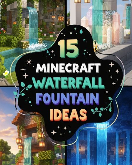 15 Stunning Minecraft Waterfall Fountain Ideas