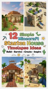 12 Simple Minecraft Desert Starter House Timelapse Ideas