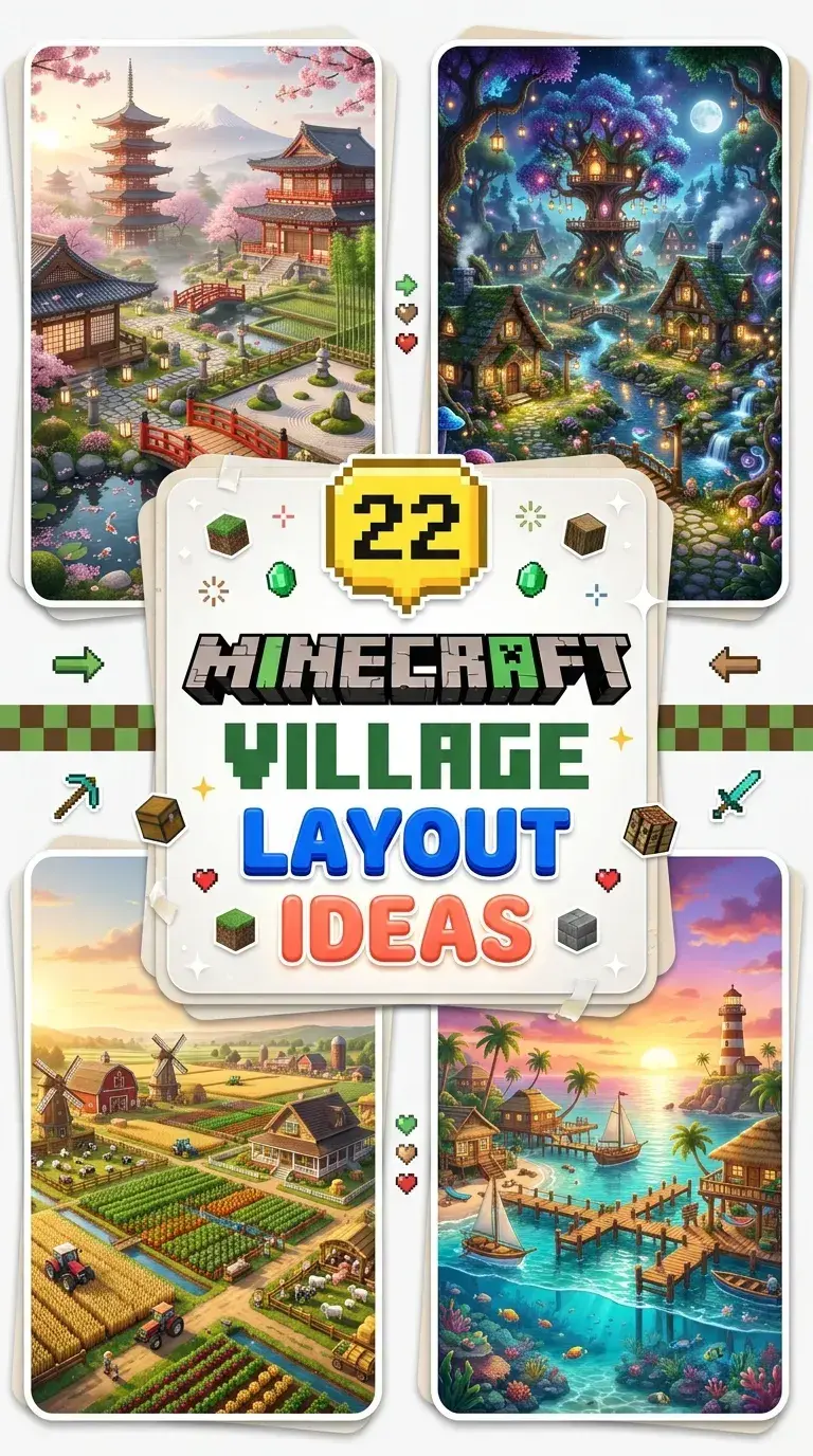 22 Creative Minecraft Village Layout