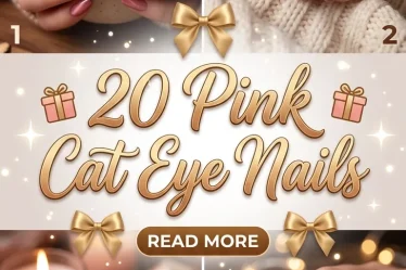20 Pink Cat Eye Nails