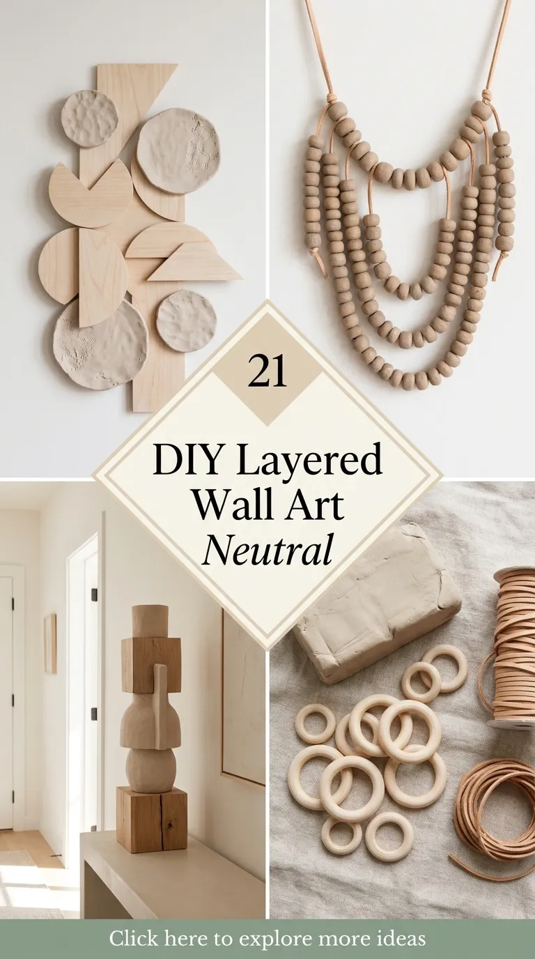 21 DIY Layered Wall Art Neutral 21 DIY Layered Wall Art Neutral
