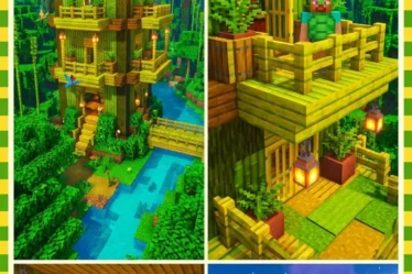 20 Minecraft Bamboo Jungle Wood House
